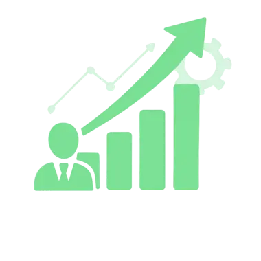 Grafika symbolizująca wzrost biznesu i rozwój firmy